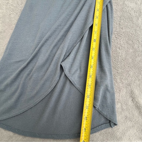 Wilfred Free Isidora Steel Blue Faux Wrap Jersey Knit Dress - Picture 10 of 13